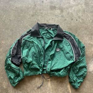 vintage style green windbreaker
